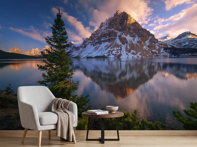 photo-wallpaper-atardecer-en-bow-lake-x