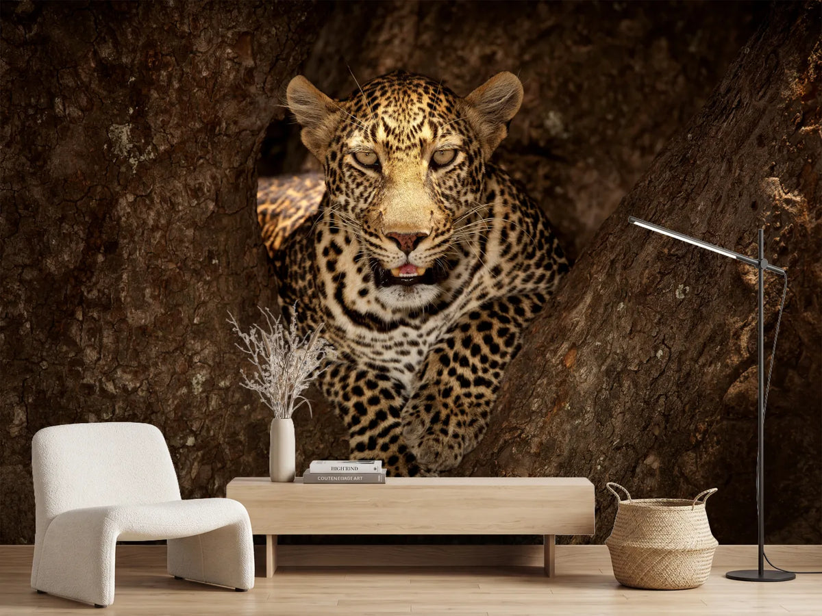 photo-wallpaper-leopard-resting-on-a-tree-at-masai-mara