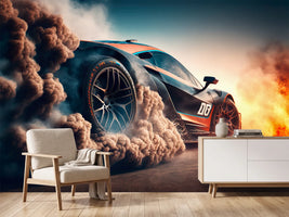 photo-wallpaper-sport-car-raceing-on-race-track-car-wheel-drifting-generative-ai