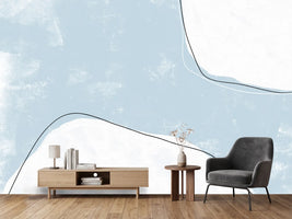 photo-wallpaper-blue-and-white-tones-with-fluid-lines