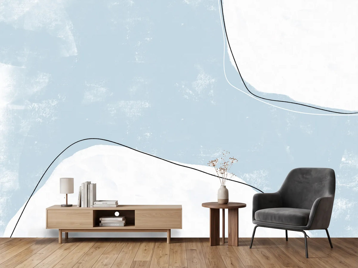photo-wallpaper-blue-and-white-tones-with-fluid-lines