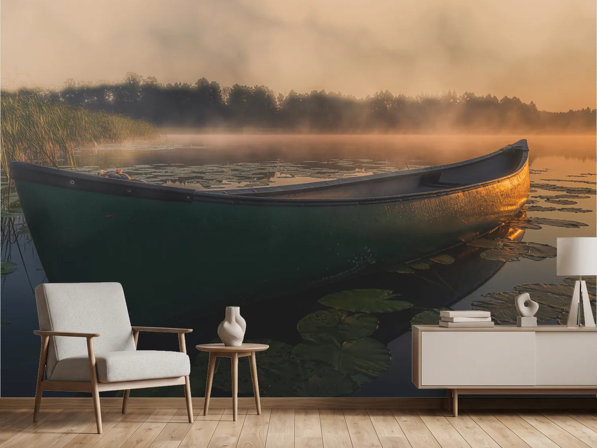 photo-wallpaper-sunrise-canoe-reflection