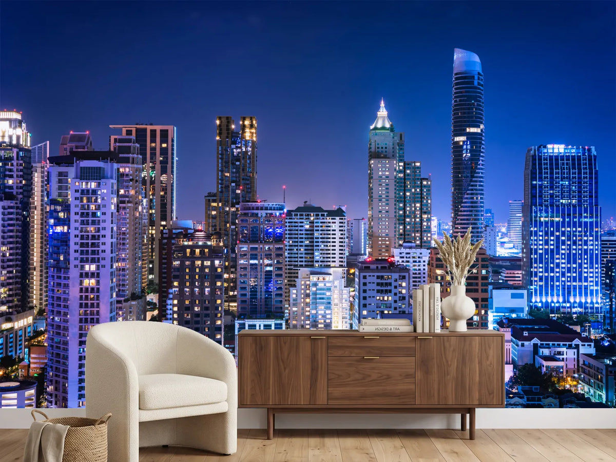 photo-wallpaper-glowing-skyscrapers-at-blue-hour-sparkling-city-skyline