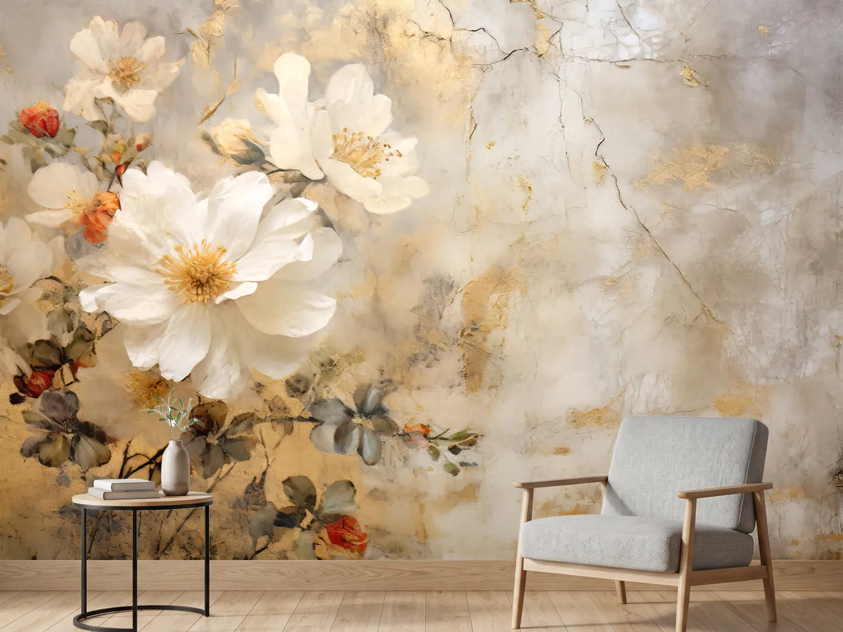 photo-wallpaper-vintage-floral-gold