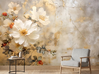 photo-wallpaper-vintage-floral-gold