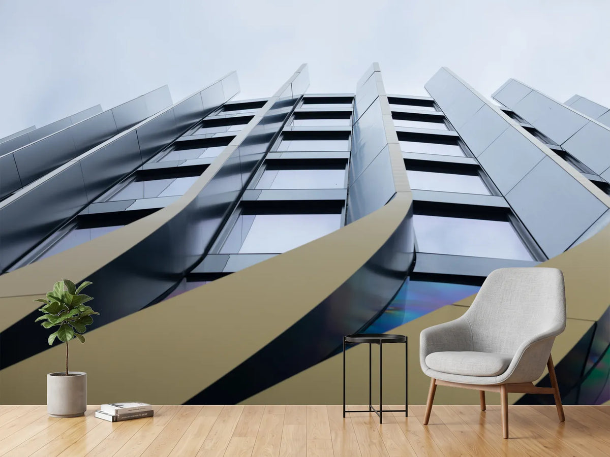 photo-wallpaper-curved-metal-facade-soaring-into-a-pale-sky