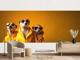 photo-wallpaper-meerkat-trio-in-yellow-hoodies-and-sunglasses