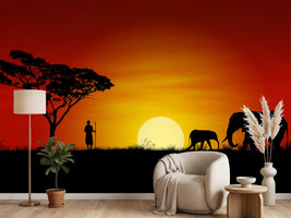 photo-wallpaper-african-steppe-elephant