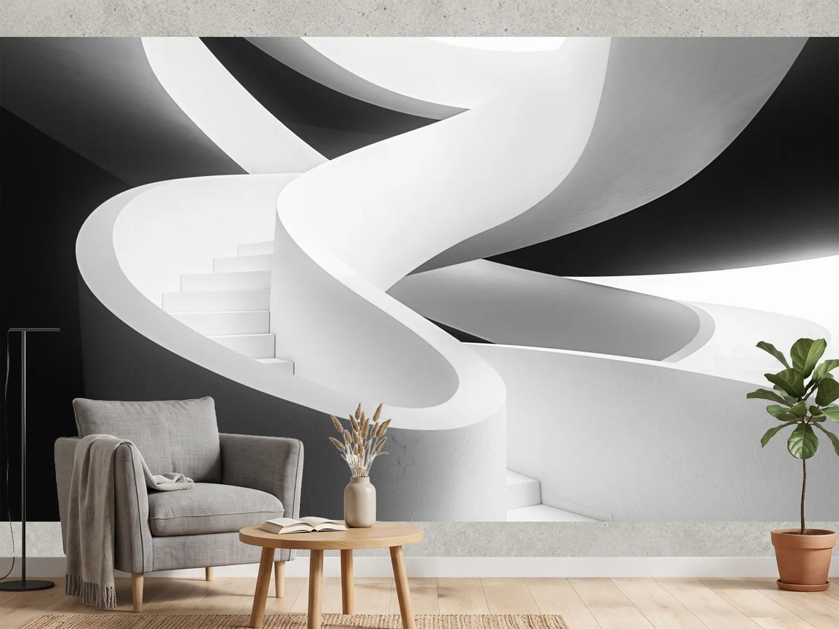 photo-wallpaper-white-spiral-staircase-in-stark-light-and-deep-shadow