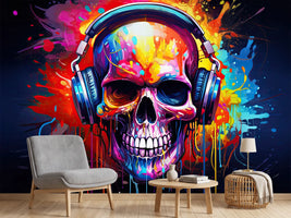 photo-wallpaper-skull-with-headphones-colorful-splashes-colorful-art-wallpaper-skull-with-headphones