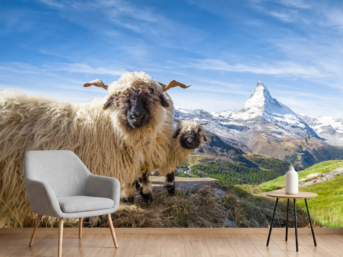 photo-wallpaper-sheep-and-peaks-in-valais