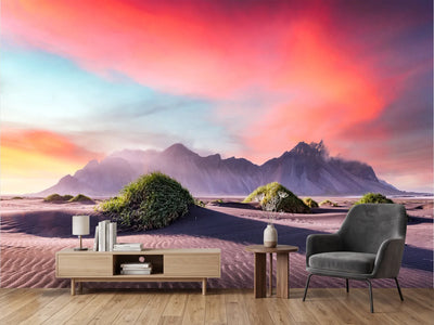 photo-wallpaper-black-sand-dunes-below-vestrahorn-under-a-glowing-sunset-sky