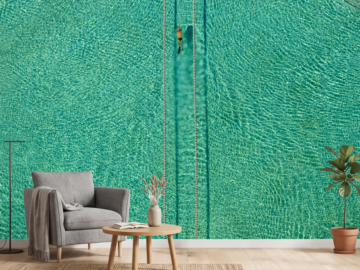 photo-wallpaper-turquoise-pool-swimmer