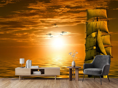 photo-wallpaper-sailing-ship-in-the-sunset