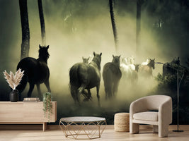 photo-wallpaper-horses-in-the-forest