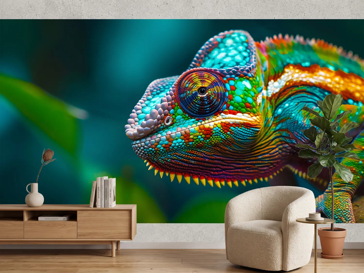 photo-wallpaper-close-up-colorful-chameleon-tropical-wildlife-animal-color-changing