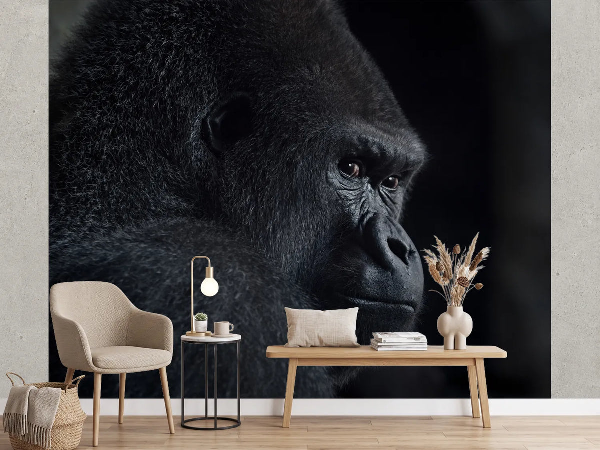 photo-wallpaper-pensive-gorilla-profile