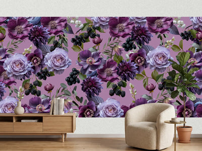 photo-wallpaper-purple-floral-berries