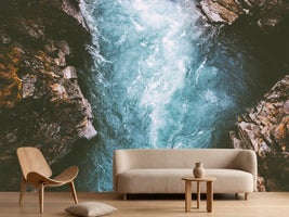 photo-wallpaper-turquoise-rapids-rushing-through-a-dark-rock-canyon-from-above