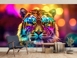 photo-wallpaper-tiger-in-aviator-glasses-under-neon-lights-and-colourful-bokeh