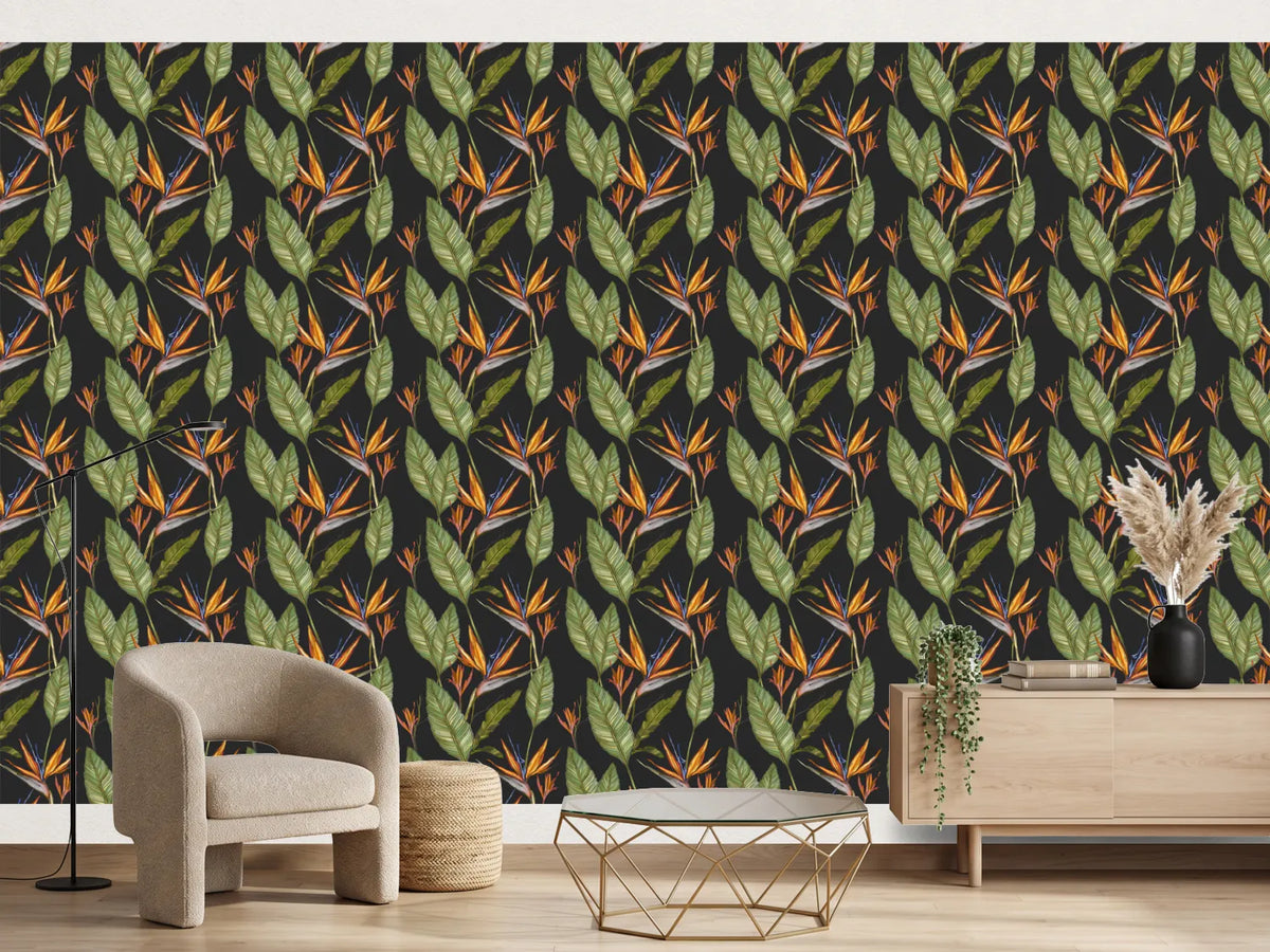 photo-wallpaper-vibrant-bird-paradise-pattern