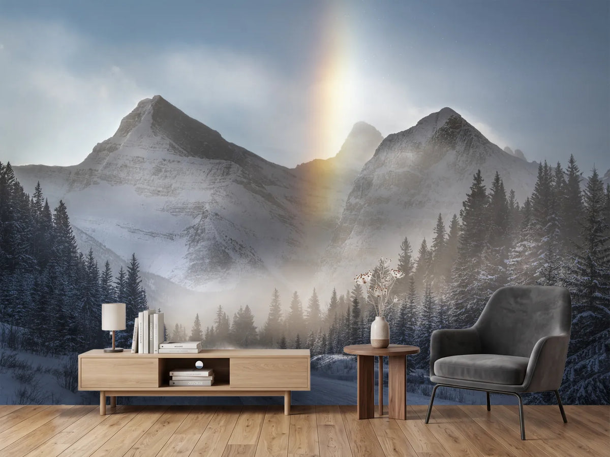 photo-wallpaper-snowy-mountain-sun-halo