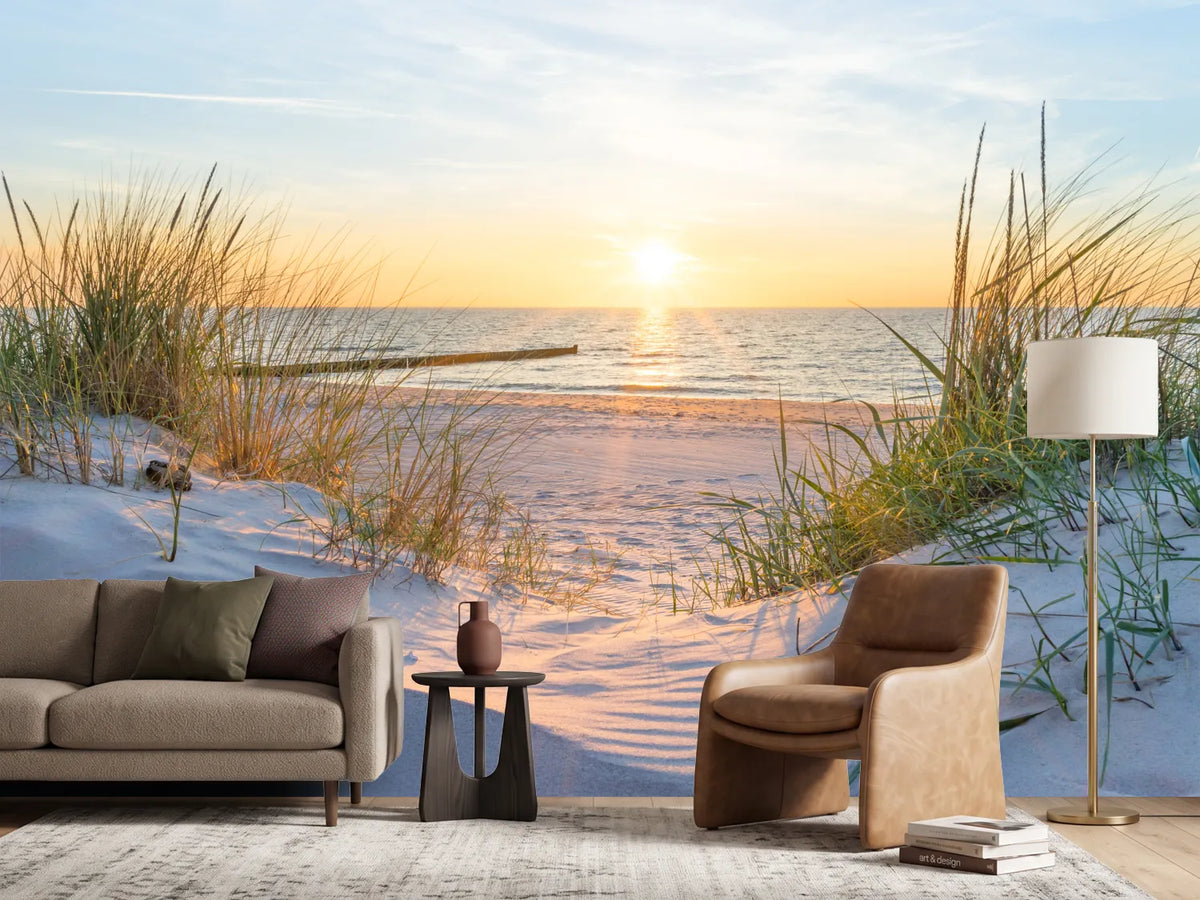 photo-wallpaper-sunset-on-the-baltic-sea