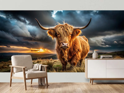 photo-wallpaper-highland-cow-in-low-light-on-bodmin-moor-cornwall-uk