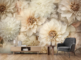photo-wallpaper-creamy-dahlia-blooms