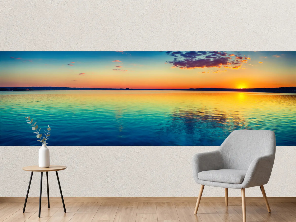 photo-wallpaper-sunset-over-the-lake-amazing-panorama-landscape