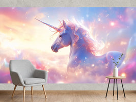 photo-wallpaper-unicorn-among-rose-pink-clouds-glittering-mane-in-sunlight