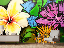 photo-wallpaper-graffiti-flowers
