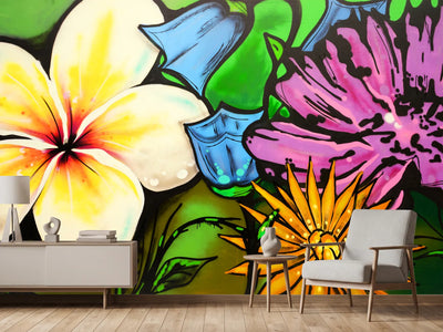 photo-wallpaper-graffiti-flowers