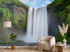 photo-wallpaper-skogafoss-waterfall-long-exposure