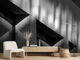 photo-wallpaper-concrete-facade-in-black-and-white-diagonal-edges-in-raking-light