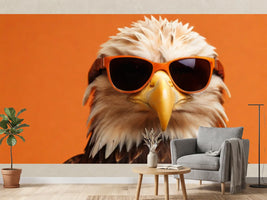 photo-wallpaper-bald-eagle-in-sunglasses-against-bold-orange