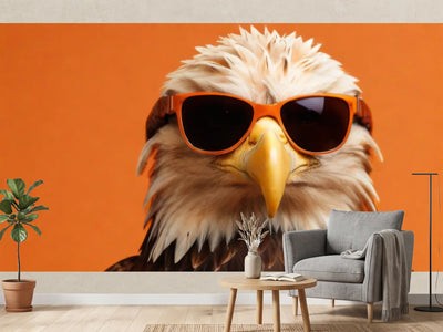 photo-wallpaper-bald-eagle-in-sunglasses-against-bold-orange