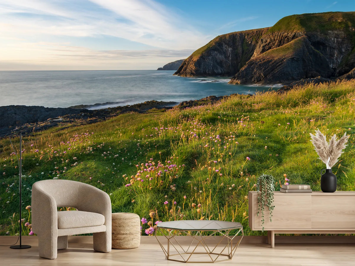 photo-wallpaper-beautiful-coastal-view-with-flowers-ceibwr-bay-pembrokeshire-wales