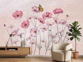 photo-wallpaper-pink-cosmos-butterfly