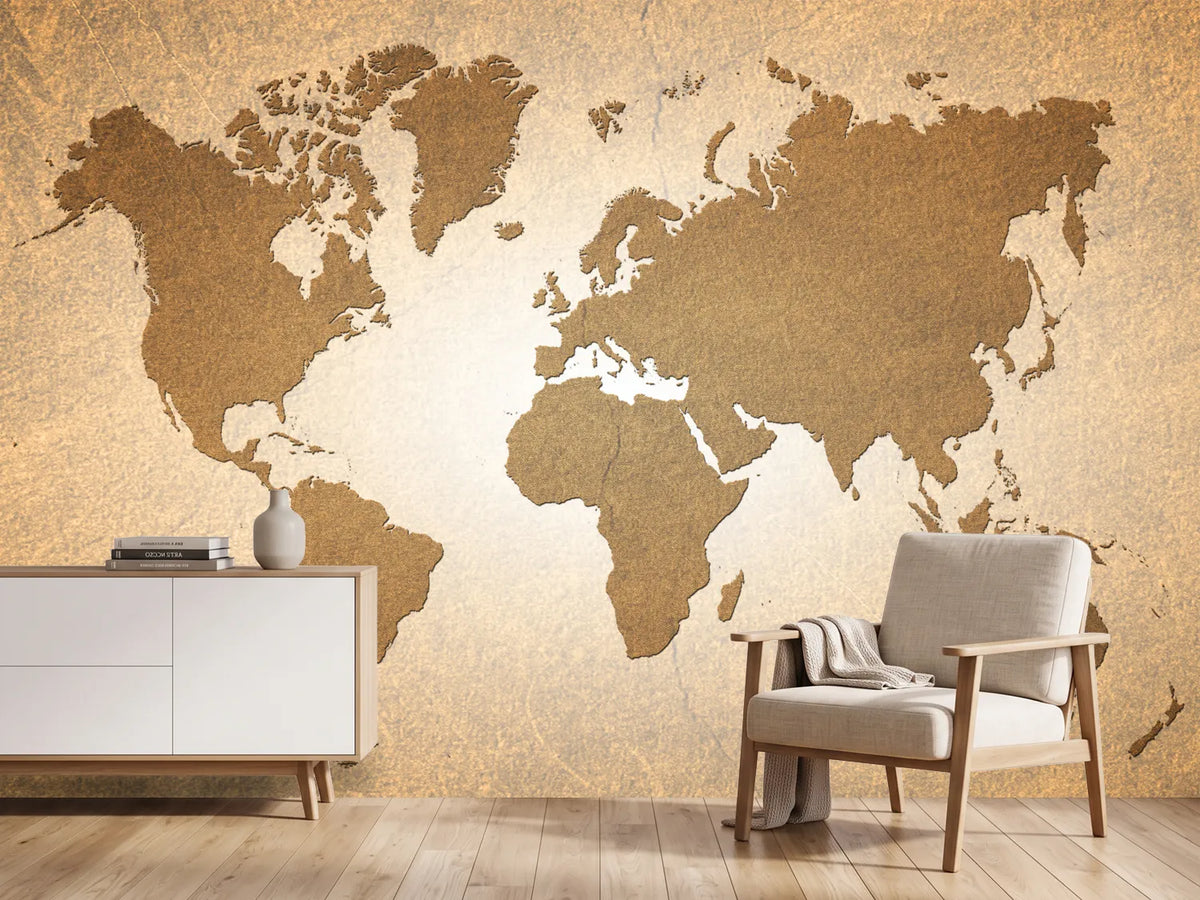 photo-wallpaper-map-of-the-world-in-vintage