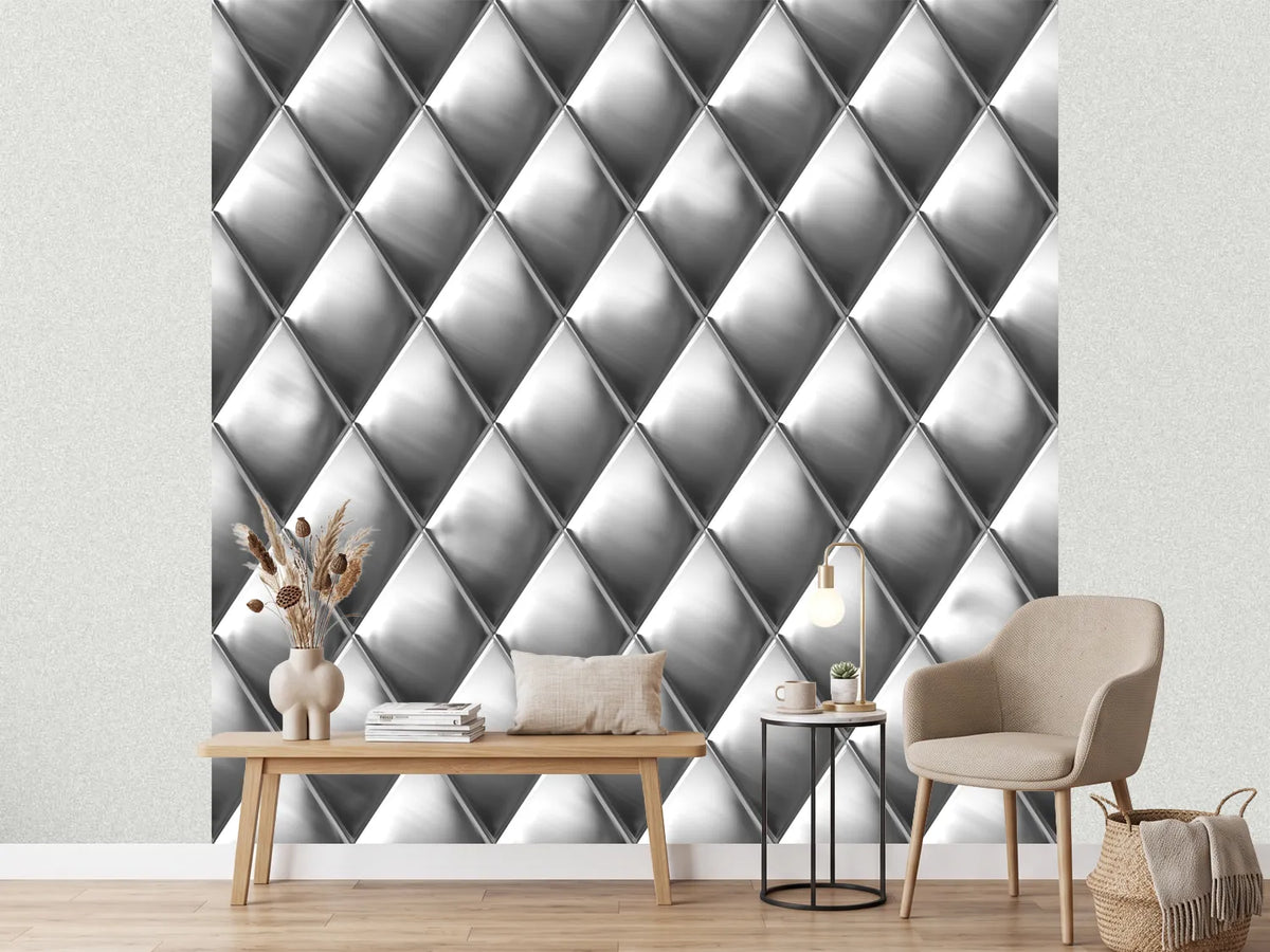 photo-wallpaper-3d-lozenges-silver-grey