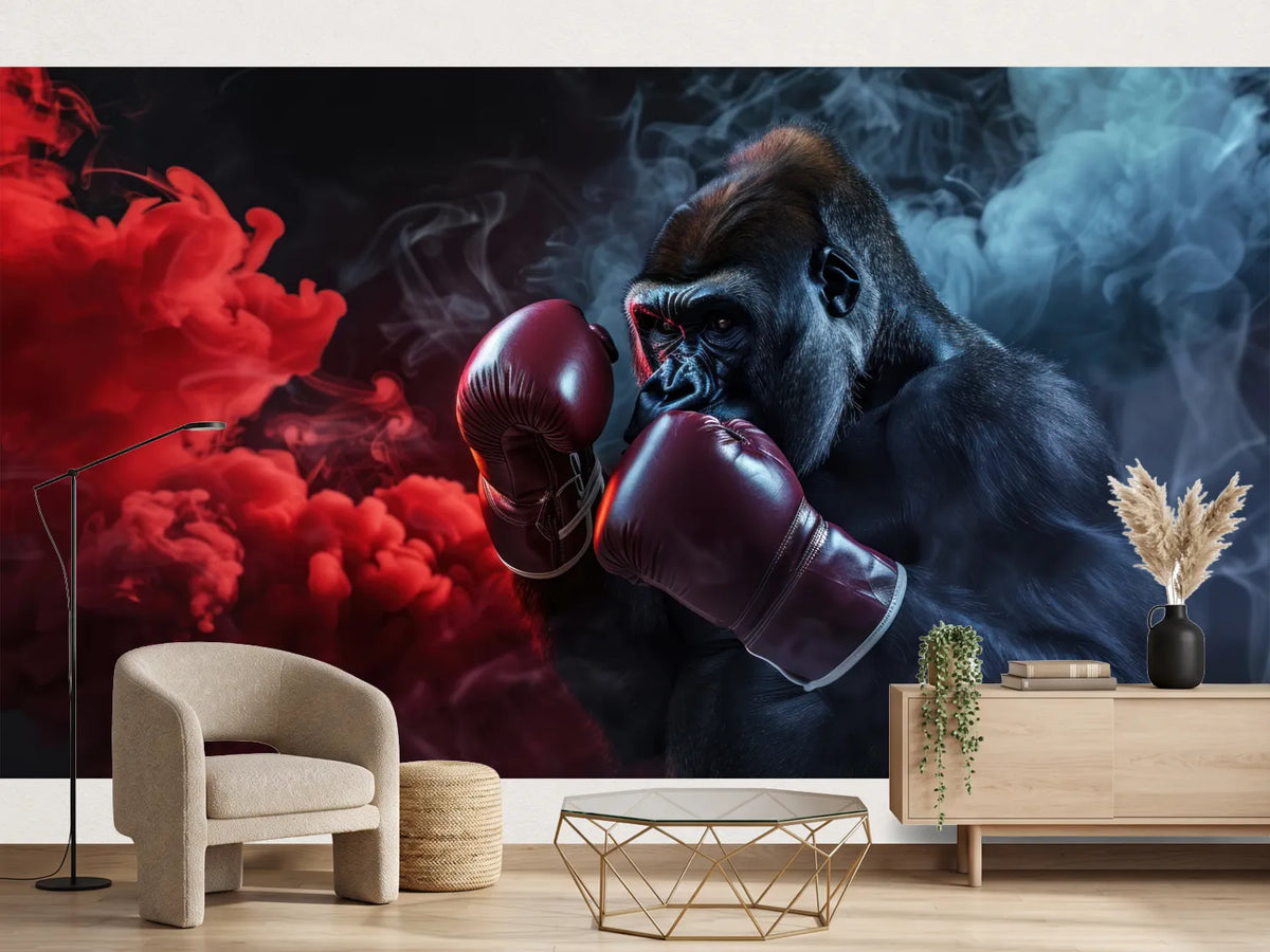 photo-wallpaper-gorilla-with-boxing-gloves-the-greatest-boxer-theme