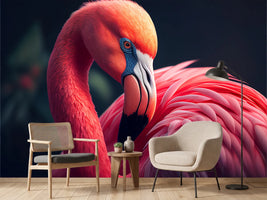 photo-wallpaper-flamingo-close-up-ai