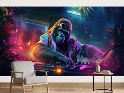 photo-wallpaper-a-groovy-gorilla-dj-dropping-jungle-inspired-beats-with-flair