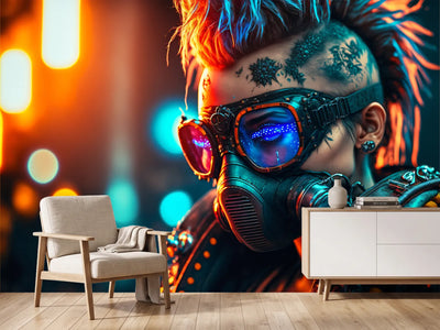photo-wallpaper-cyberpunk-rebel-in-a-gas-mask-under-glowing-neon-lights