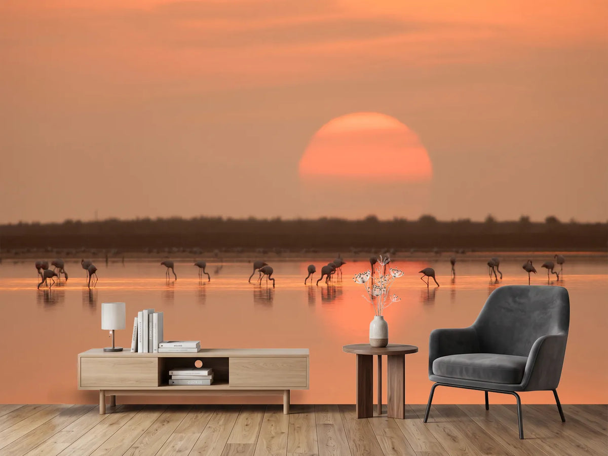 photo-wallpaper-flamingos-at-sunrise-x
