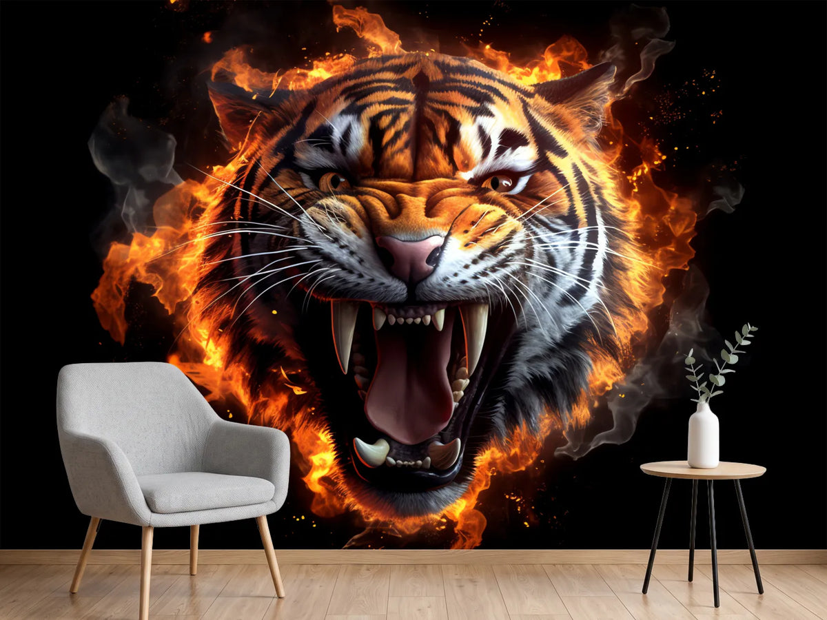 photo-wallpaper-roaring-tiger-wreathed-in-blazing-flames-against-deep-black
