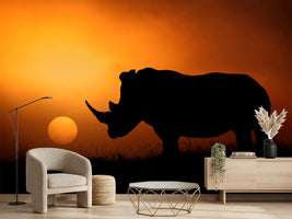 photo-wallpaper-rhino-sunrise