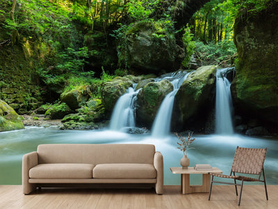photo-wallpaper-falling-water-in-the-wood