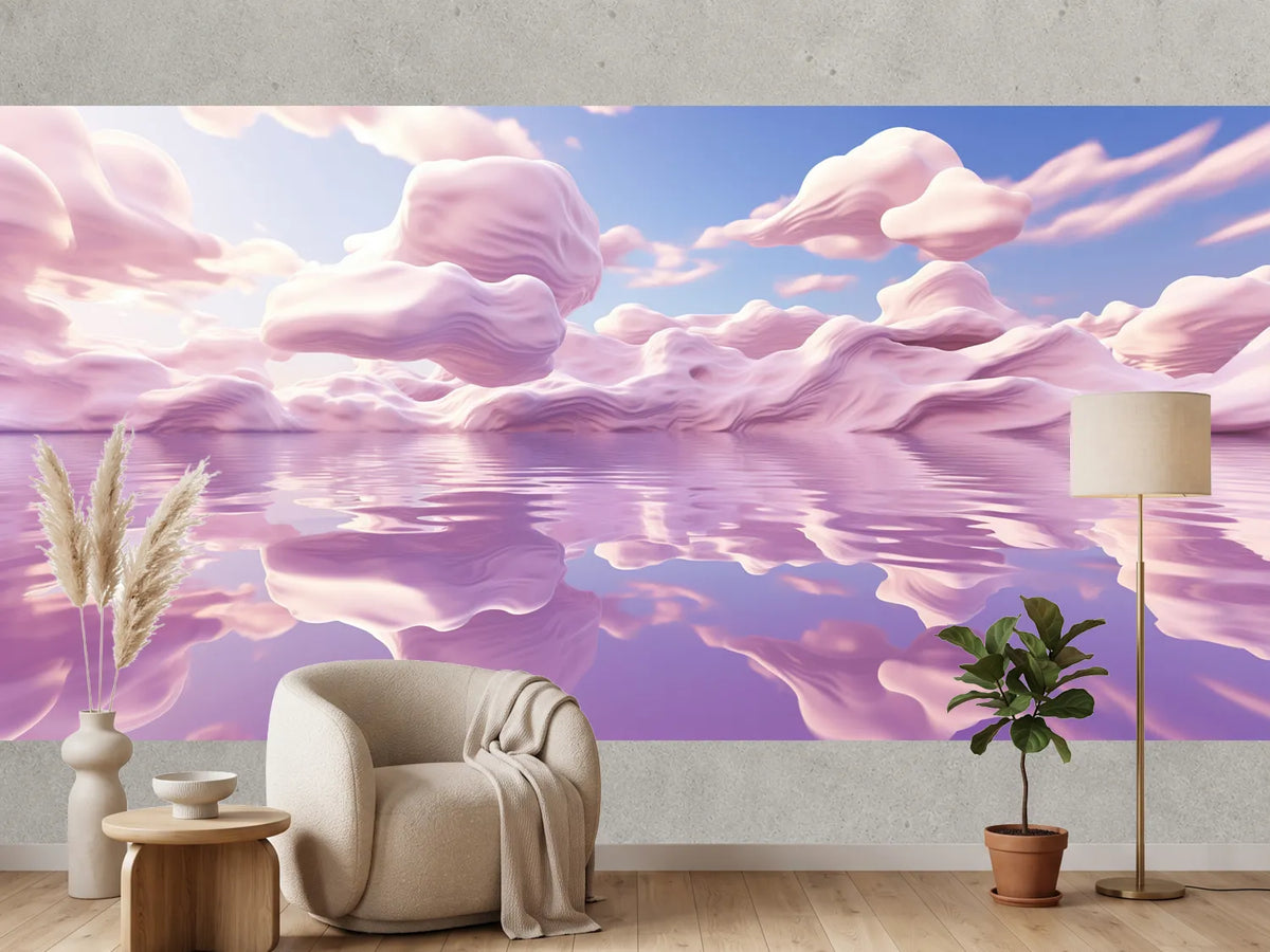 photo-wallpaper-beautiful-surreal-pink-clouds-on-the-sky-and-their-water-reflection